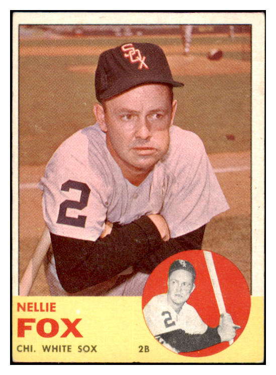 1963 Topps Baseball #525 Nellie Fox White Sox EX 418548