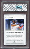 2018 Leaf Premier Rookie #PR22 Ronald Acuna Braves 10 418697