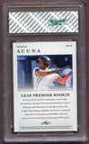 2018 Leaf Premier Rookie #PR-22 Ronald Acuna Braves 10 418728