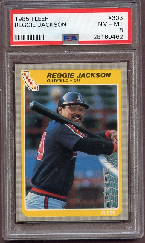 1985 Fleer #303 Reggie Jackson Angels PSA 8 NM/MT 418747