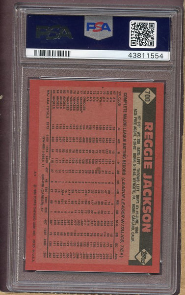 1986 Topps #700 Reggie Jackson Angels PSA 8 NM/MT 418866