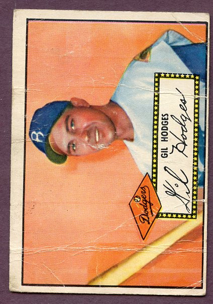 1952 Topps Baseball #036 Gil Hodges Dodgers FR-GD Red 419105