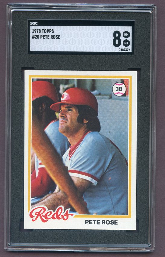 1978 Topps Baseball #020 Pete Rose Reds SGC 8 NM/MT 419343