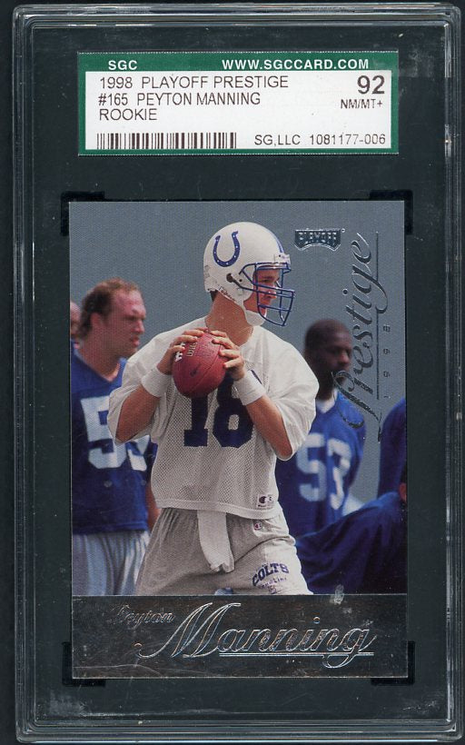 1998 Playoff Prestige #165 Peyton Manning Colts SGC 92 NM/MT+ 419668