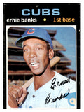 1971 Topps Baseball #525 Ernie Banks Cubs Good pin hole 419737