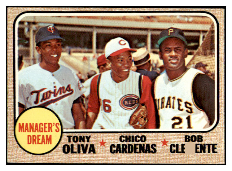 1968 Topps Baseball #480 Roberto Clemente Tony Oliva EX-MT 419813