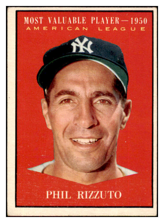 1961 Topps Baseball #471 Phil Rizzuto MVP Yankees VG-EX 419887