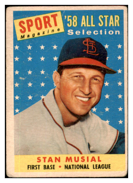 1958 Topps Baseball #476 Stan Musial A.S. Cardinals GD-VG 420010