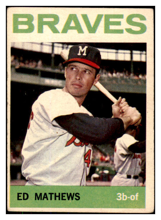1964 Topps Baseball #035 Eddie Mathews Braves VG-EX 420061
