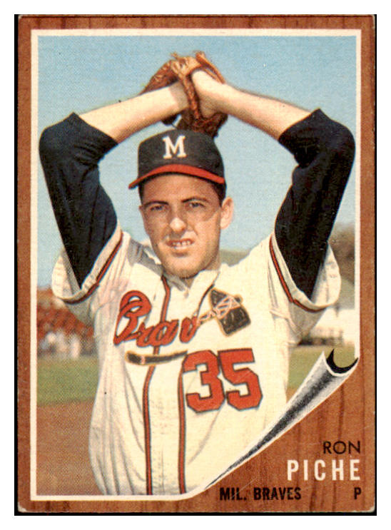 1962 Topps Baseball #582 Ron Piche Braves EX 420130