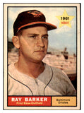 1961 Topps Baseball #428 Ray Barker Orioles EX 420169
