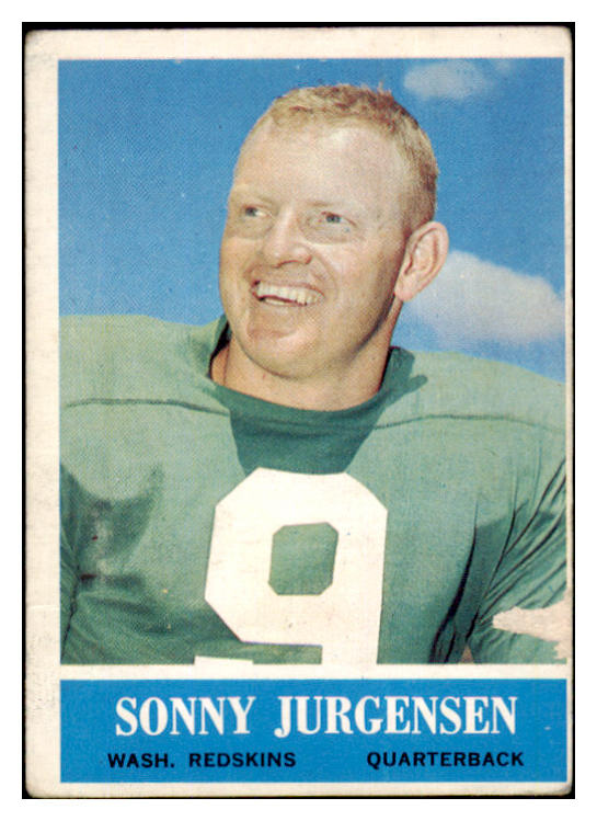 1964 Philadelphia Football #186 Sonny Jurgensen Washington VG-EX 420222