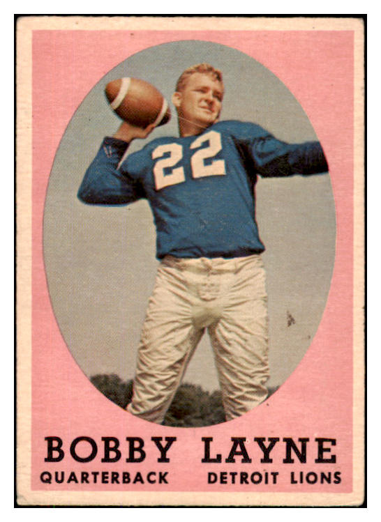1958 Topps Football #002 Bobby Layne Lions VG-EX 420258