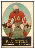 1958 Topps Football #086 Y.A. Tittle 49ers EX-MT 420291
