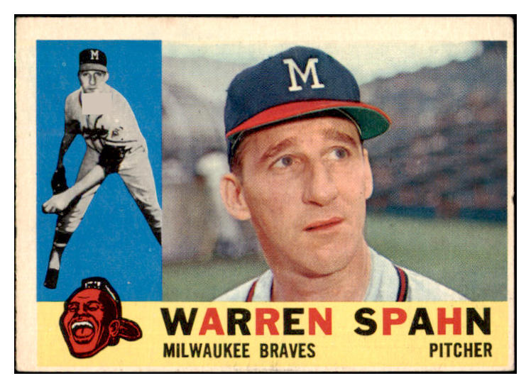 1960 Topps Baseball #445 Warren Spahn Braves VG-EX 420394
