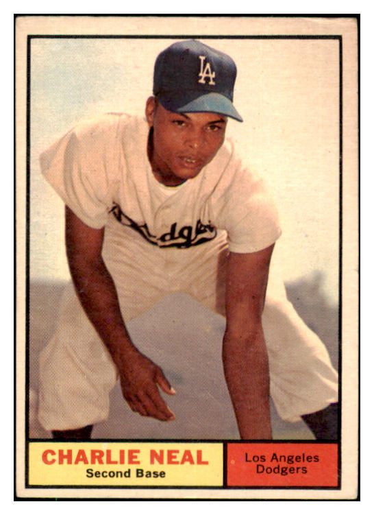 1961 Topps Baseball #423 Charlie Neal Dodgers EX 420411