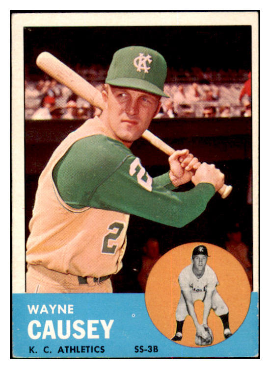 1963 Topps Baseball #539 Wayne Causey A's EX 420650