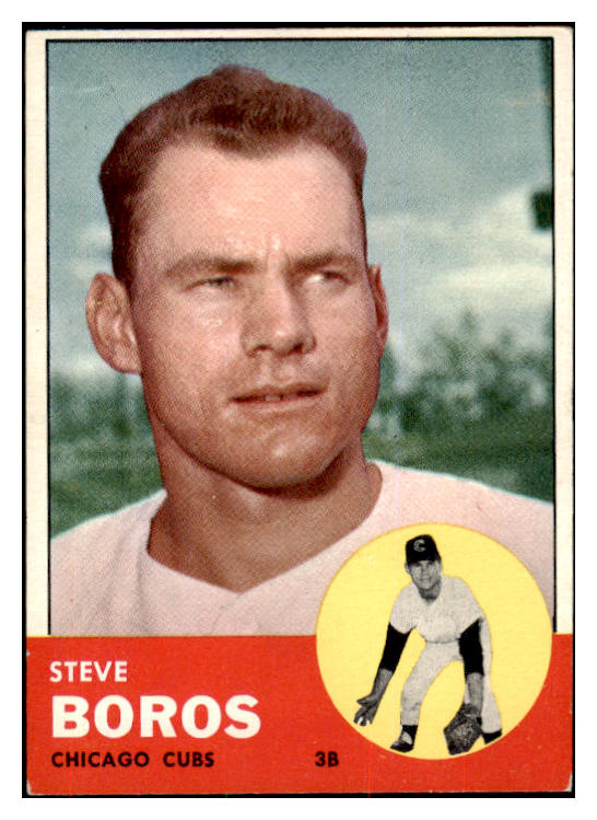 1963 Topps Baseball #532 Steve Boros Cubs EX 420651
