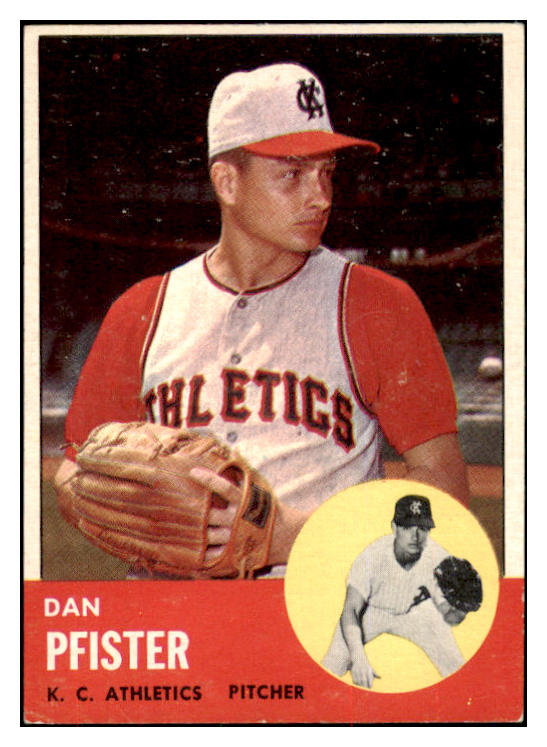 1963 Topps Baseball #521 Dan Pfister A's VG-EX 420658