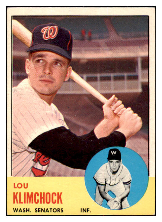 1963 Topps Baseball #542 Lou Klimchock Senators EX-MT 420677