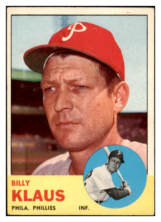 1963 Topps Baseball #551 Billy Klaus Phillies EX-MT 420682