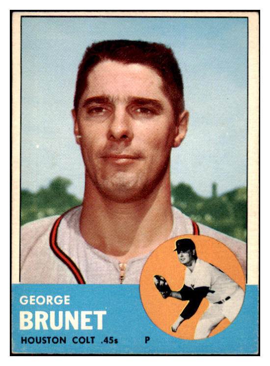 1963 Topps Baseball #538 George Brunet Colt .45s EX-MT 420694