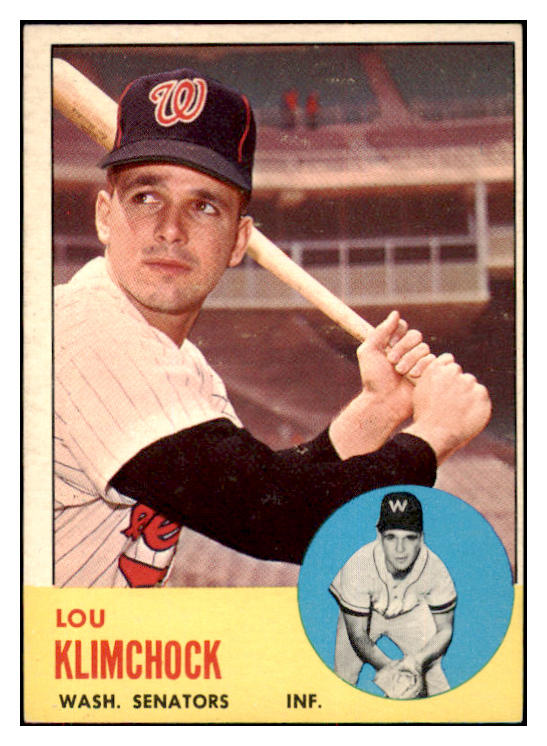 1963 Topps Baseball #542 Lou Klimchock Senators EX-MT 420695
