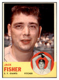 1963 Topps Baseball #474 Jack Fisher Giants EX-MT 420707