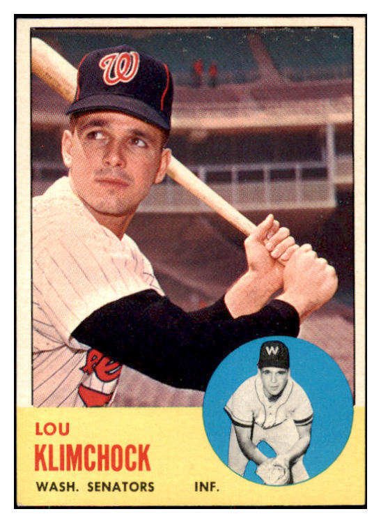 1963 Topps Baseball #542 Lou Klimchock Senators NR-MT 420762