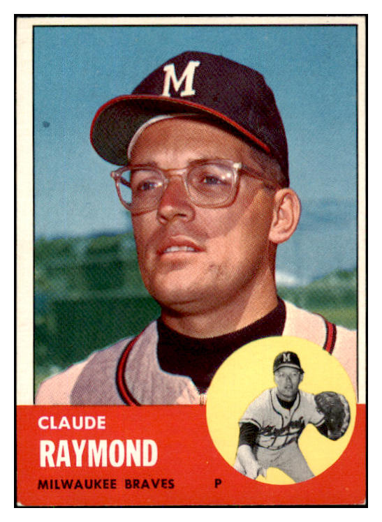 1963 Topps Baseball #519 Claude Raymond Braves EX-MT 420793