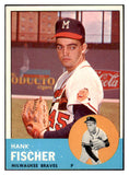 1963 Topps Baseball #554 Hank Fischer Braves NR-MT 420826