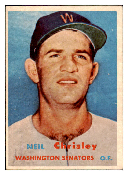 1957 Topps Baseball #320 Neil Chrisley Senators EX-MT 420933