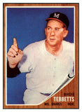 1962 Topps Baseball #588 Birdie Tebbetts Braves NR-MT 421162