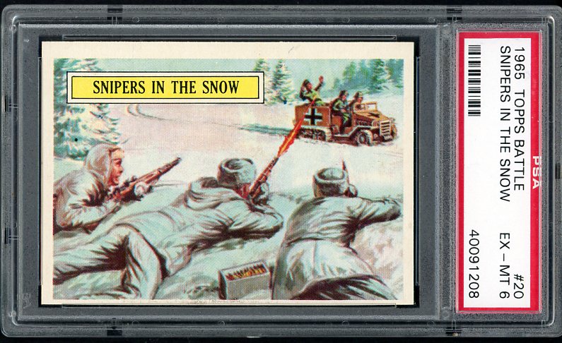 1965 Topps Battle #020 Snipers In The Snow PSA 6 EX-MT 421571