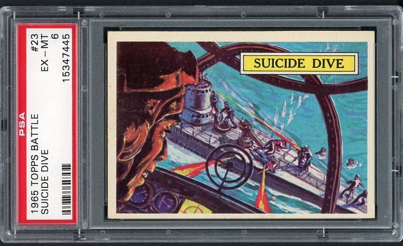 1965 Topps Battle #023 Suicide Dive PSA 6 EX-MT 421572