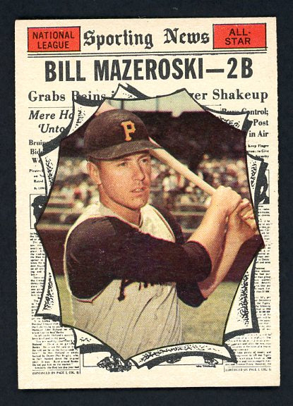 1961 Topps Baseball #571 Bill Mazeroski A.S. Pirates NR-MT 421829