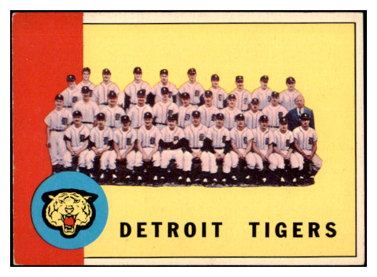 1963 Topps Baseball #552 Detroit Tigers Team EX-MT 422039