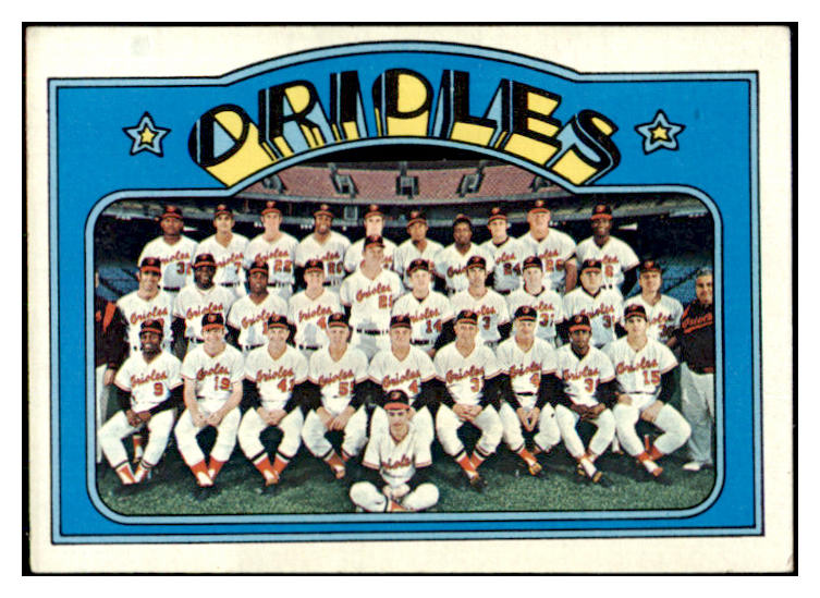 1972 Topps Baseball #731 Baltimore Orioles Team EX-MT 422049