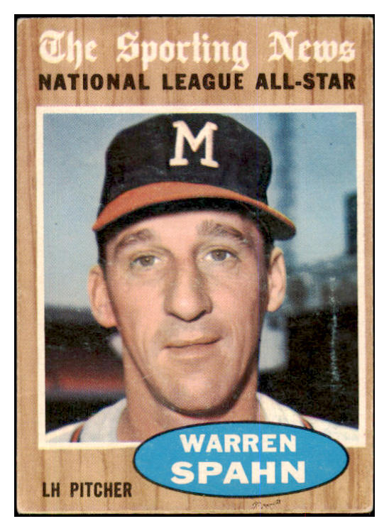 1962 Topps Baseball #399 Warren Spahn A.S. Braves VG-EX 422129