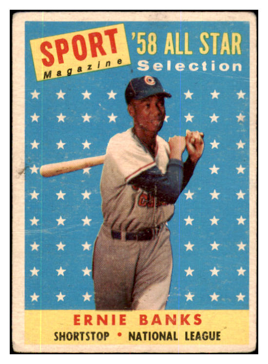 1958 Topps Baseball #482 Ernie Banks A.S. Cubs VG 422209