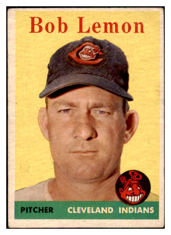 1958 Topps Baseball #002 Bob Lemon Indians VG-EX 422274