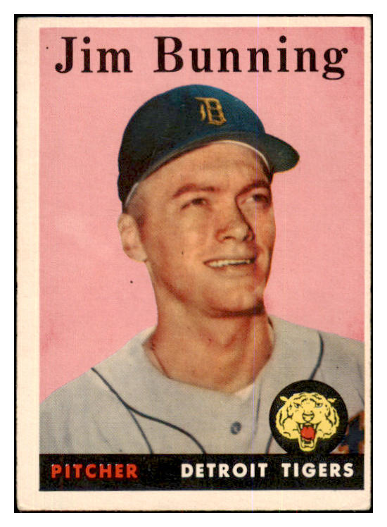 1958 Topps Baseball #115 Jim Bunning Tigers VG-EX 422295