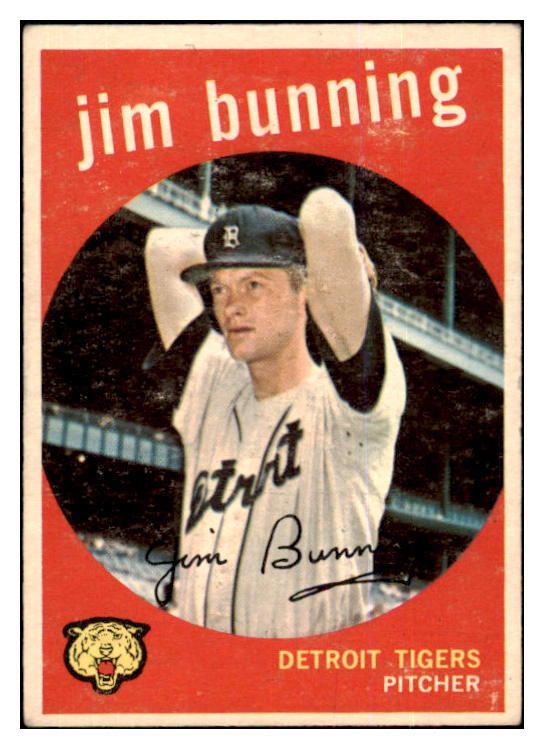 1959 Topps Baseball #149 Jim Bunning Tigers VG-EX 422354