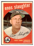 1959 Topps Baseball #155 Enos Slaughter Yankees EX 422356