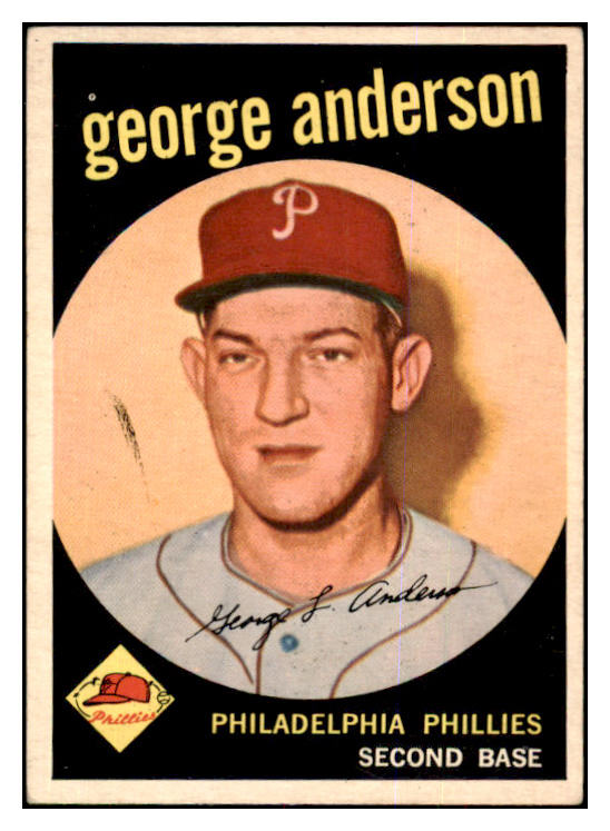 1959 Topps Baseball #338 Sparky Anderson Phillies VG 422382