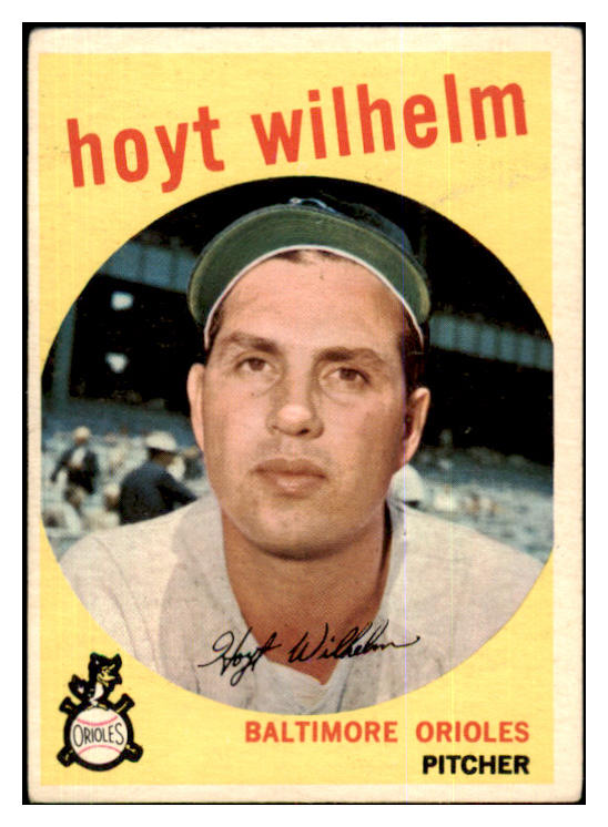 1959 Topps Baseball #349 Hoyt Wilhelm Orioles VG 422384