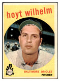 1959 Topps Baseball #349 Hoyt Wilhelm Orioles VG 422384