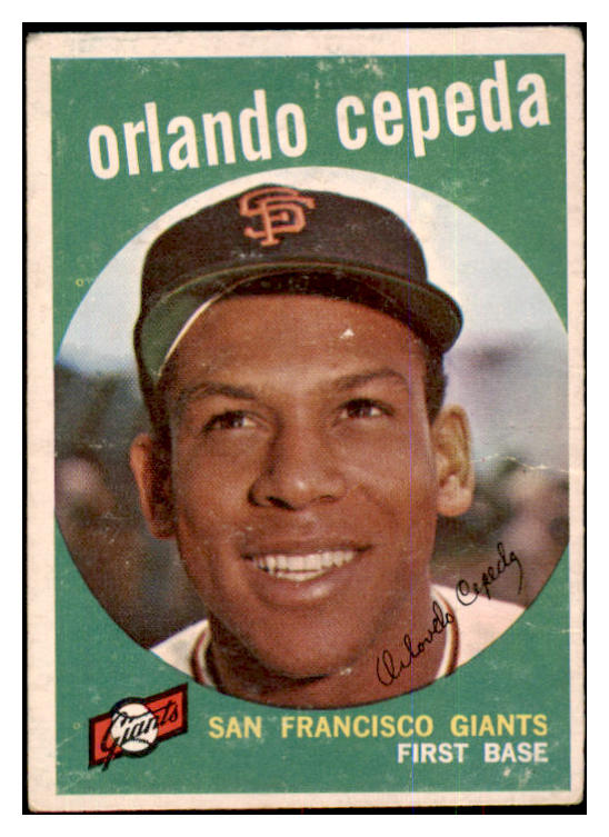 1959 Topps Baseball #390 Orlando Cepeda Giants GD-VG 422394