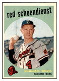 1959 Topps Baseball #480 Red Schoendienst Braves EX-MT 422408