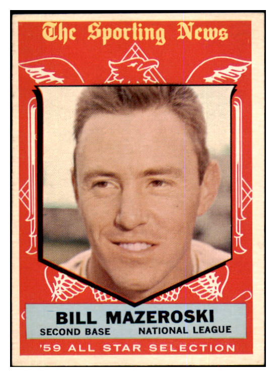 1959 Topps Baseball #555 Bill Mazeroski A.S. Pirates EX-MT 422425